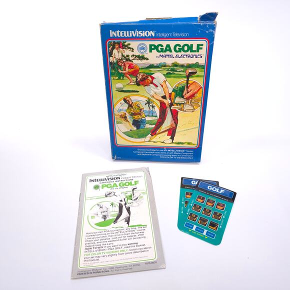 Mattel Intellivision PGA Golf Video Game With Box and Inserts - Picture 1 of 3